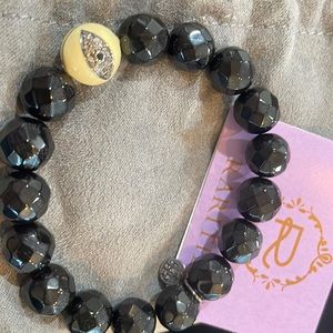 Rarities Black Onyx and Diamond eye bracelet